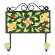 Forest Green Wheel Flower Ceramic Tile Hook